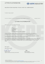 Сертификат дистрибьютора Vossloh Kiepe